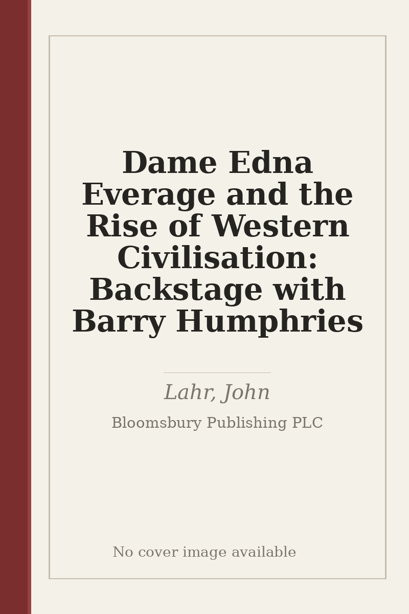 Dame Edna Everage and the Rise of Western Civilisation: Backstage with Barry Humphries - no cover image available