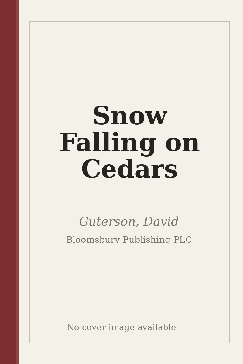 Snow Falling on Cedars - no cover image available