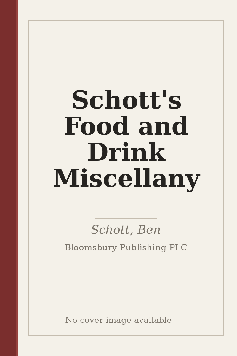 Schott's Food and Drink Miscellany - no cover image available