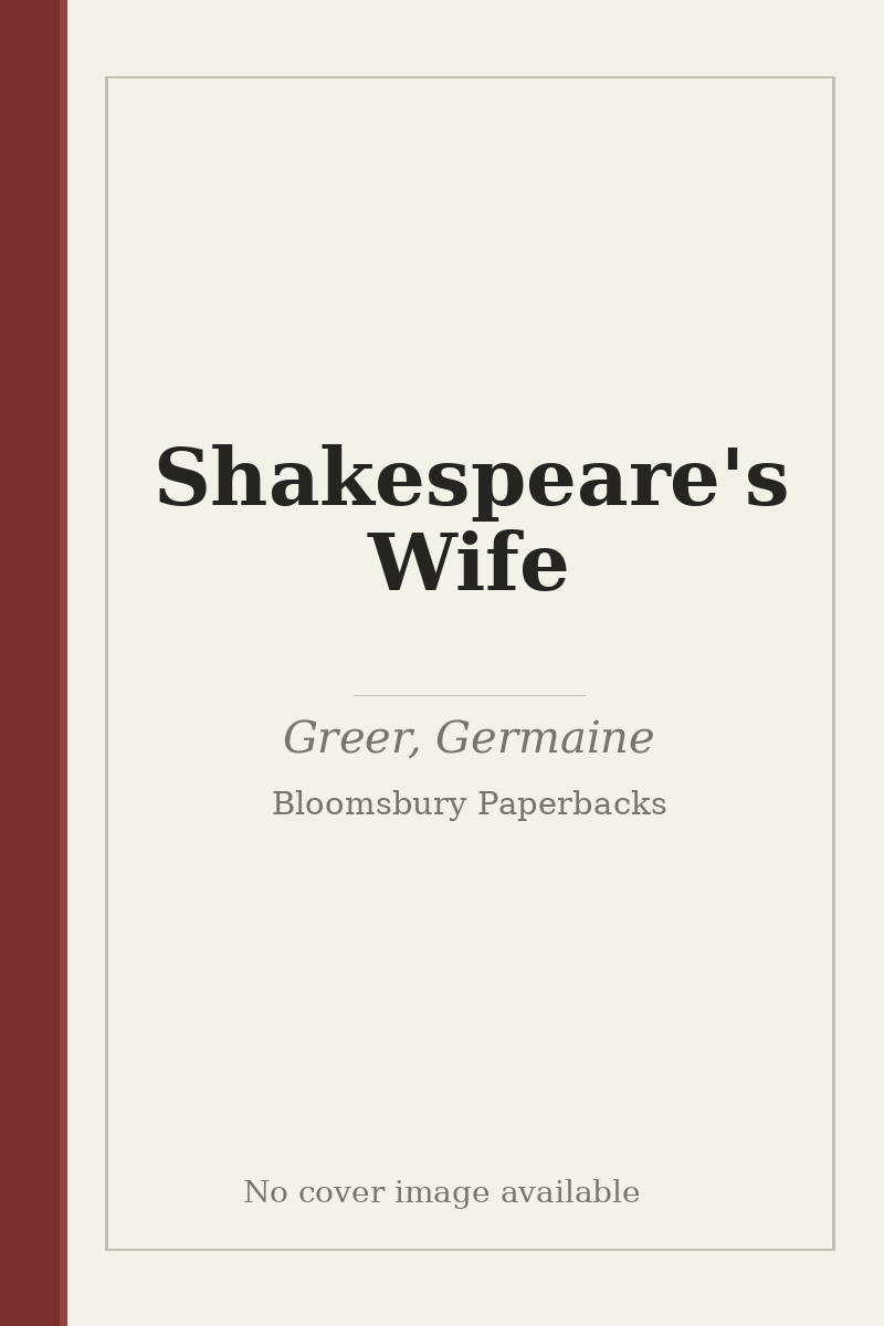 Shakespeare's Wife - no cover image available