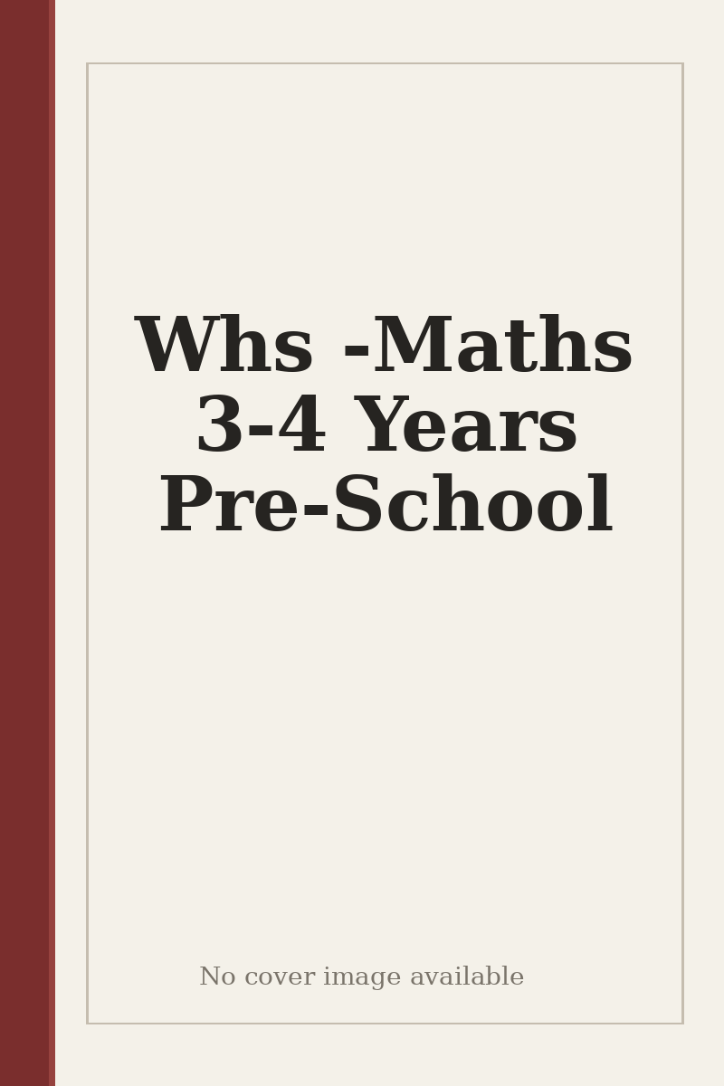 Whs - Maths 3-4 Years Pre-School - no cover image available