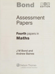 Bond Fourth Papers in Maths 10-11+ Years