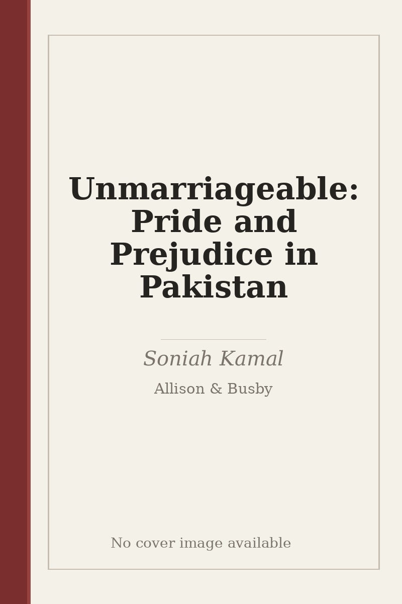 Unmarriageable: Pride and Prejudice in Pakistan - no cover image available