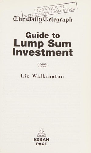 "Daily Telegraph" Guide to Lump Sum Investment ("The Daily Telegraph" guides)
