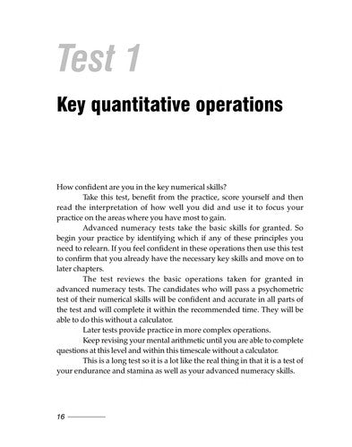 The Advanced Numeracy Test Workbook: Review Key Quantative Operations and Practise for Accounting and Business Tests (Careers & Testing)