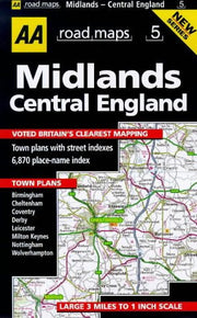 Midlands and Central England: No. 5 (AA Road Maps)