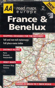 Essential Road Map France and Benelux (AA Maps)