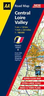 Central Loire Valley (AA Road Map France Series)