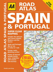 AA Road Atlas Spain and Portugal (1:6.3 miles to 1 inch)