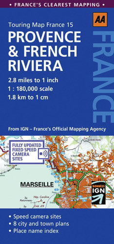 Road Map Provence & French Riviera (AA Touring Map France 15)