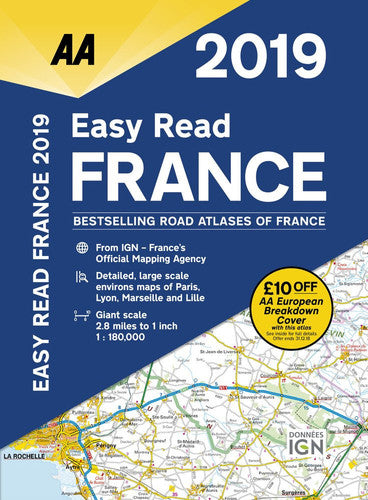 AA Easy Read Atlas France 2019
