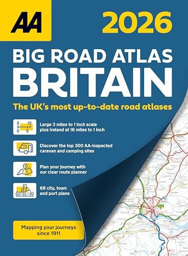 AA Big Road Atlas Britain 2026 spiral bound