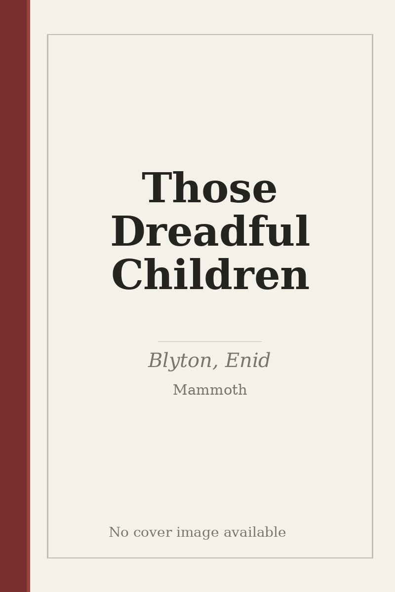 Those Dreadful Children - no cover image available