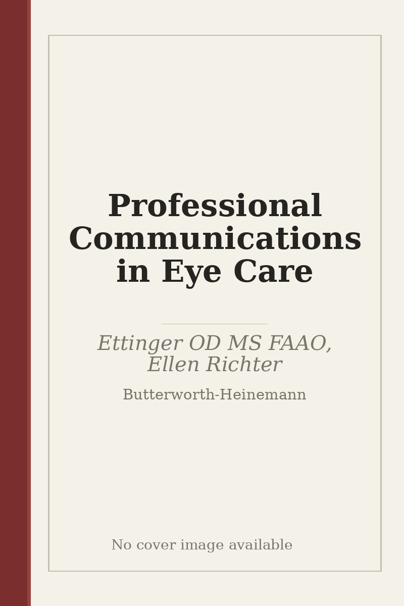 Professional Communications in Eye Care - no cover image available