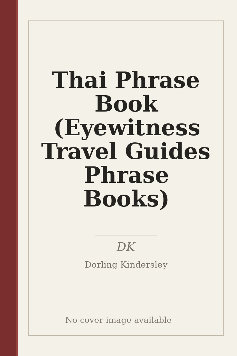 Thai Phrase Book (Eyewitness Travel Guides Phrase Books) - no cover image available