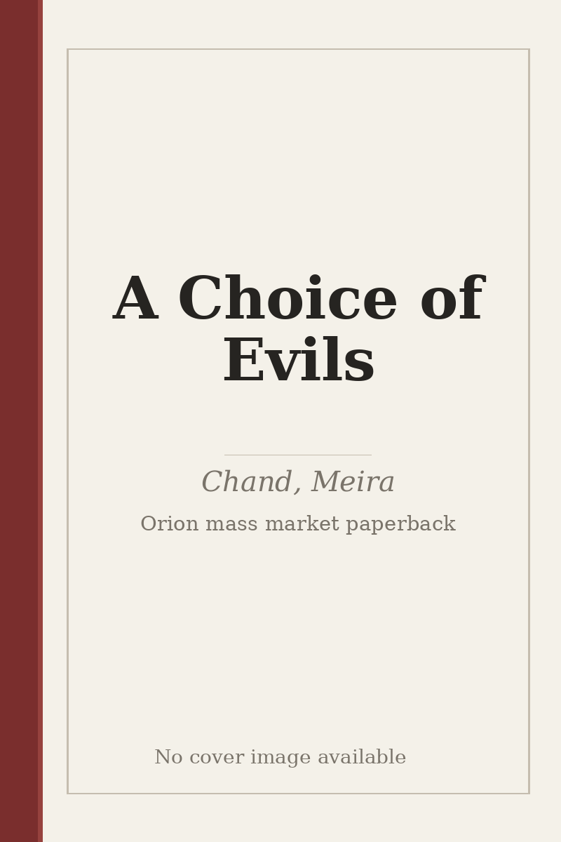 A Choice of Evils - no cover image available