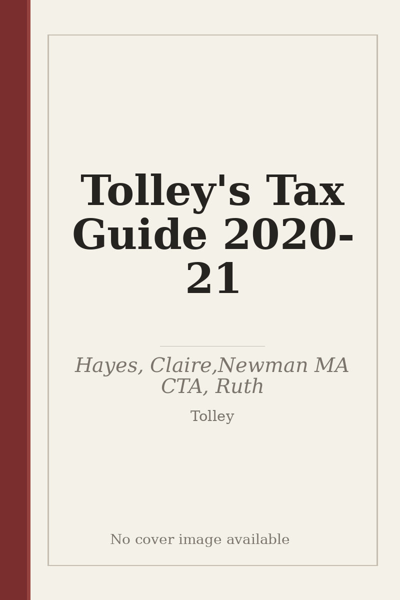 Tolley's Tax Guide 2020-21 - no cover image available