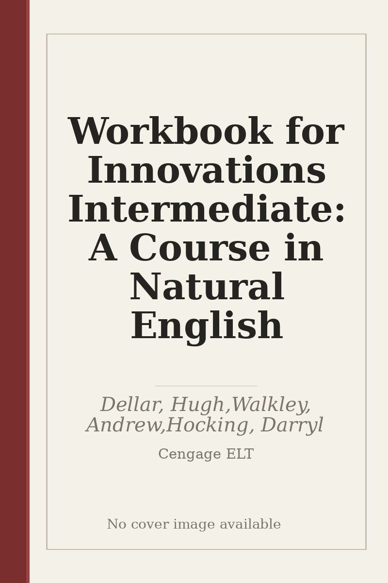 Workbook for Innovations Intermediate: A Course in Natural English - no cover image available