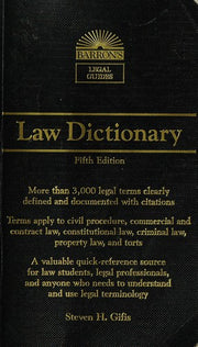 Law Dictionary (Barron's Legal Guides)