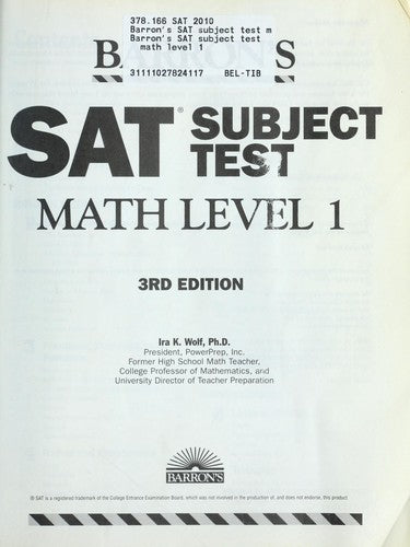 Level 1 (Sat Subject Test Math)