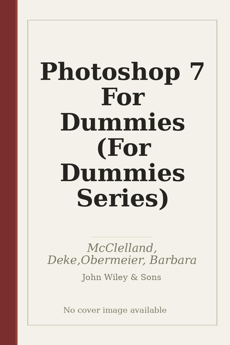 Photoshop 7 For Dummies (For Dummies Series) - no cover image available