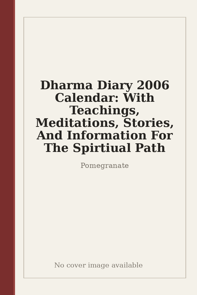 Dharma Diary 2006 Calendar: With Teachings, Meditations, Stories, And Information For The Spirtiual Path - no cover image available