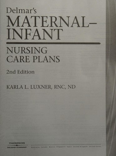 Delmar's Maternal-Infant Nursing Care Plans