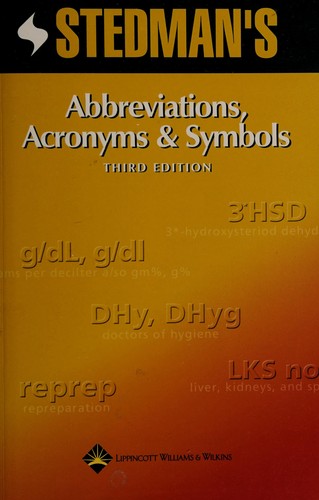 Stedman's Abbreviations, Acronyms and Symbols