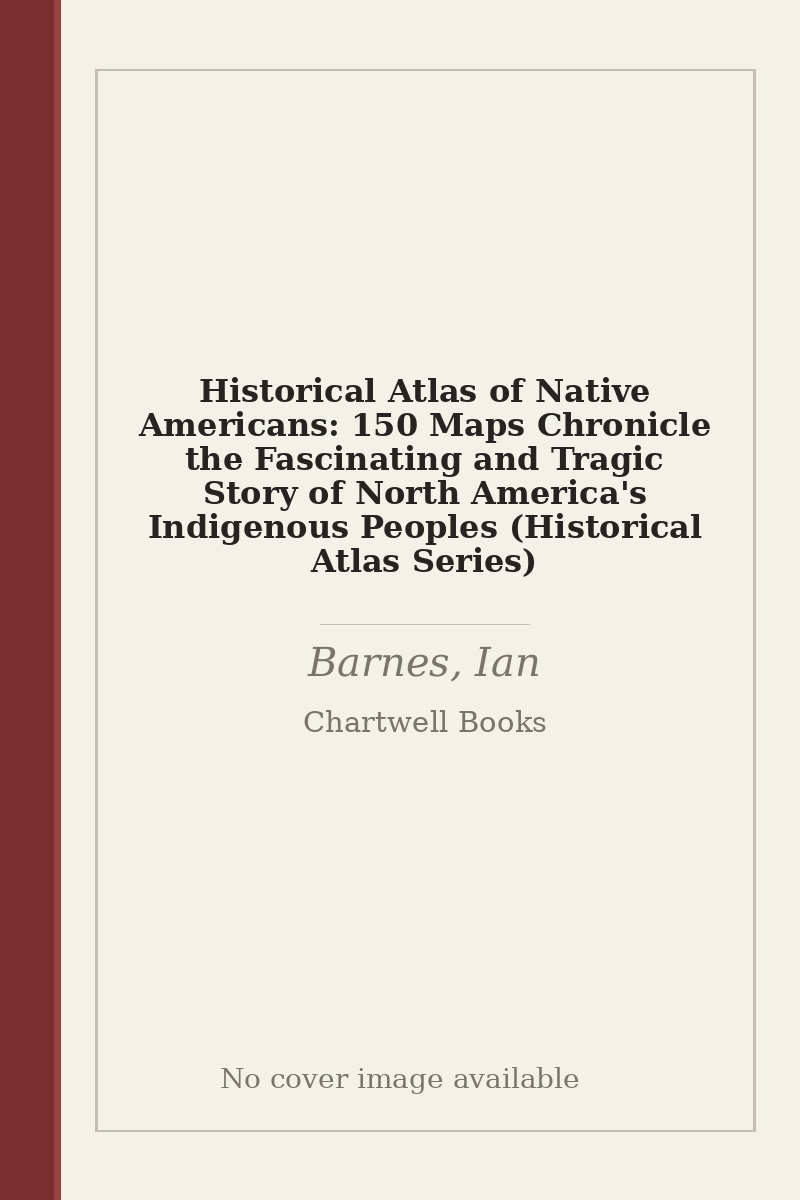 Historical Atlas of Native Americans: 150 Maps Chronicle the Fascinating and Tragic Story of North America's Indigenous Peoples (Historical Atlas Series) - no cover image available
