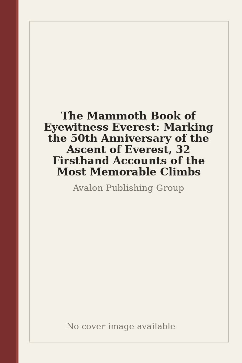 The Mammoth Book of Eyewitness Everest: Marking the 50th Anniversary of the Ascent of Everest, 32 Firsthand Accounts of the Most Memorable Climbs - no cover image available
