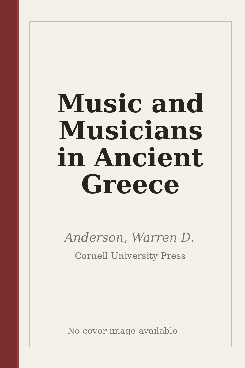 Music and Musicians in Ancient Greece - no cover image available