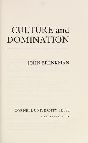 Culture and Domination