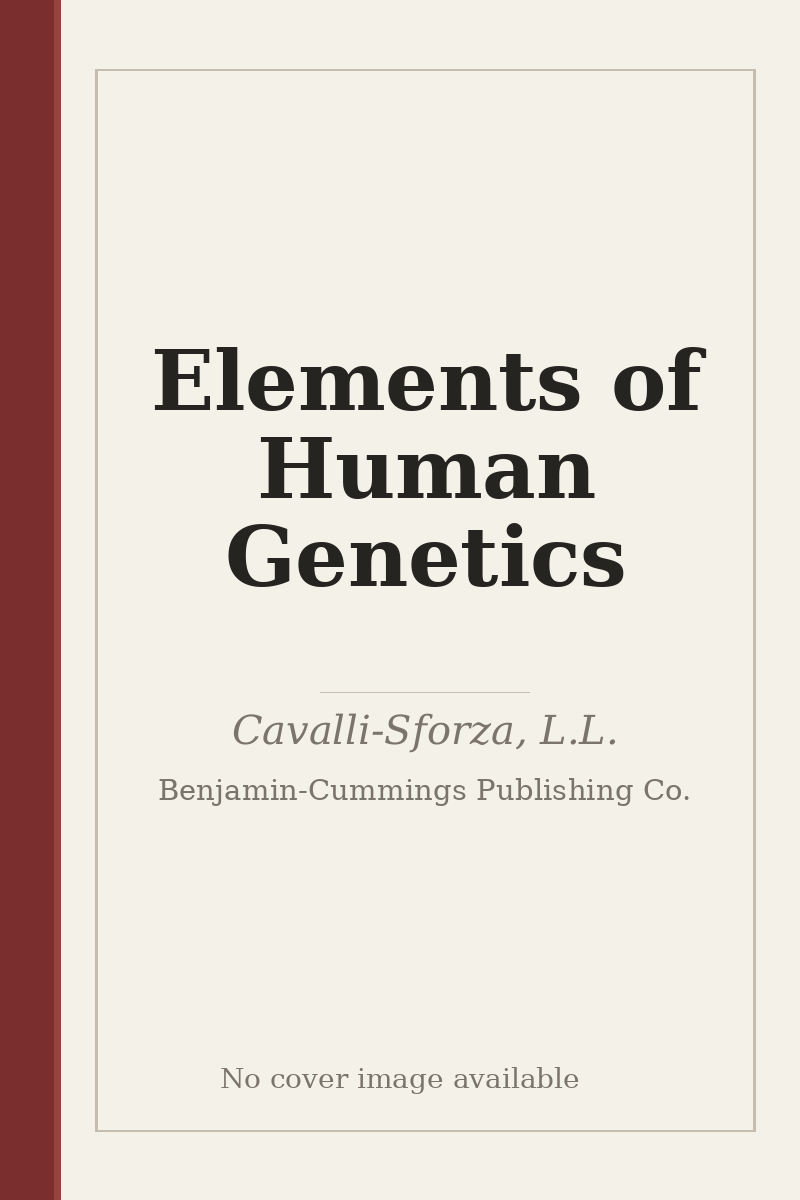 Elements of Human Genetics - no cover image available