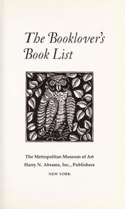 The Booklover's Book List