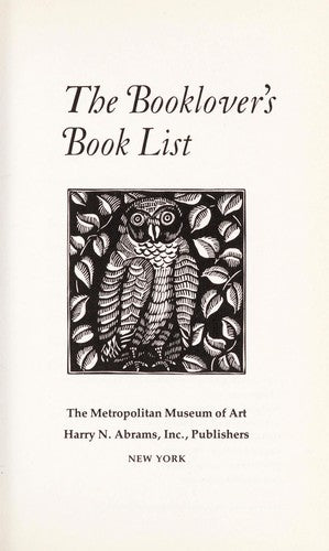 The Booklover's Book List