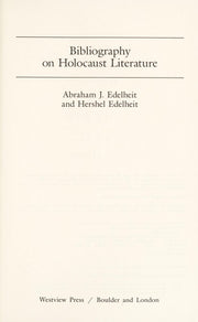 Bibliography On Holocaust Literature