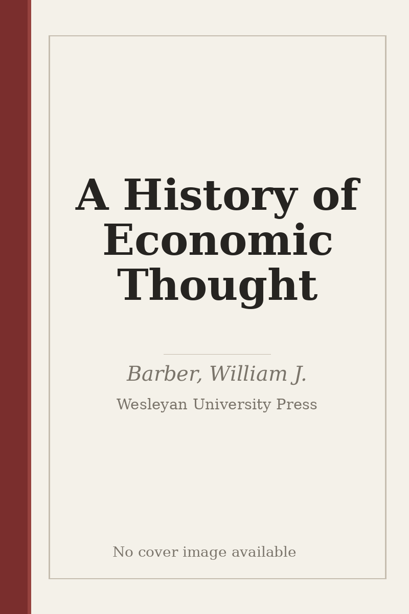 A History of Economic Thought - no cover image available