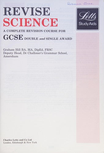 Revise Science (Letts Study Aid)