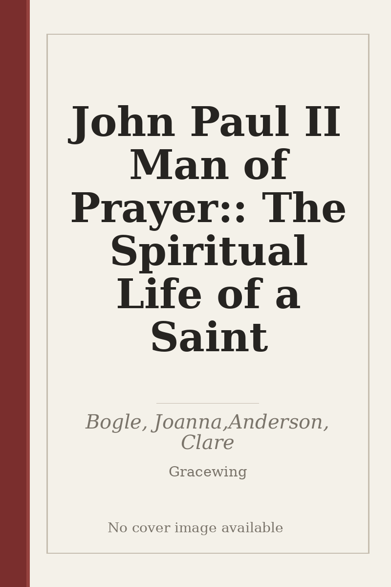 John Paul II Man of Prayer:: The Spiritual Life of a Saint - no cover image available
