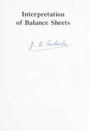 Interpretation of Balance Sheets
