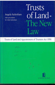 Trusts of Land: Trusts of Land and Appointment of Trustees Act 1996