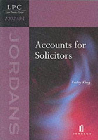 Accounts for Solicitors (Legal practice course 2002/03)