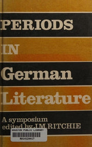 Periods in German Literature: v. 1