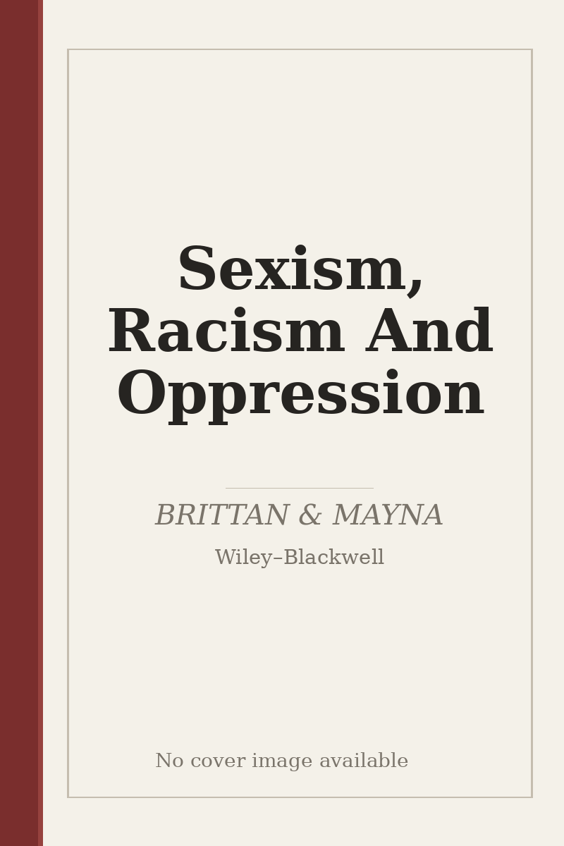 Sexism, Racism And Oppression - no cover image available