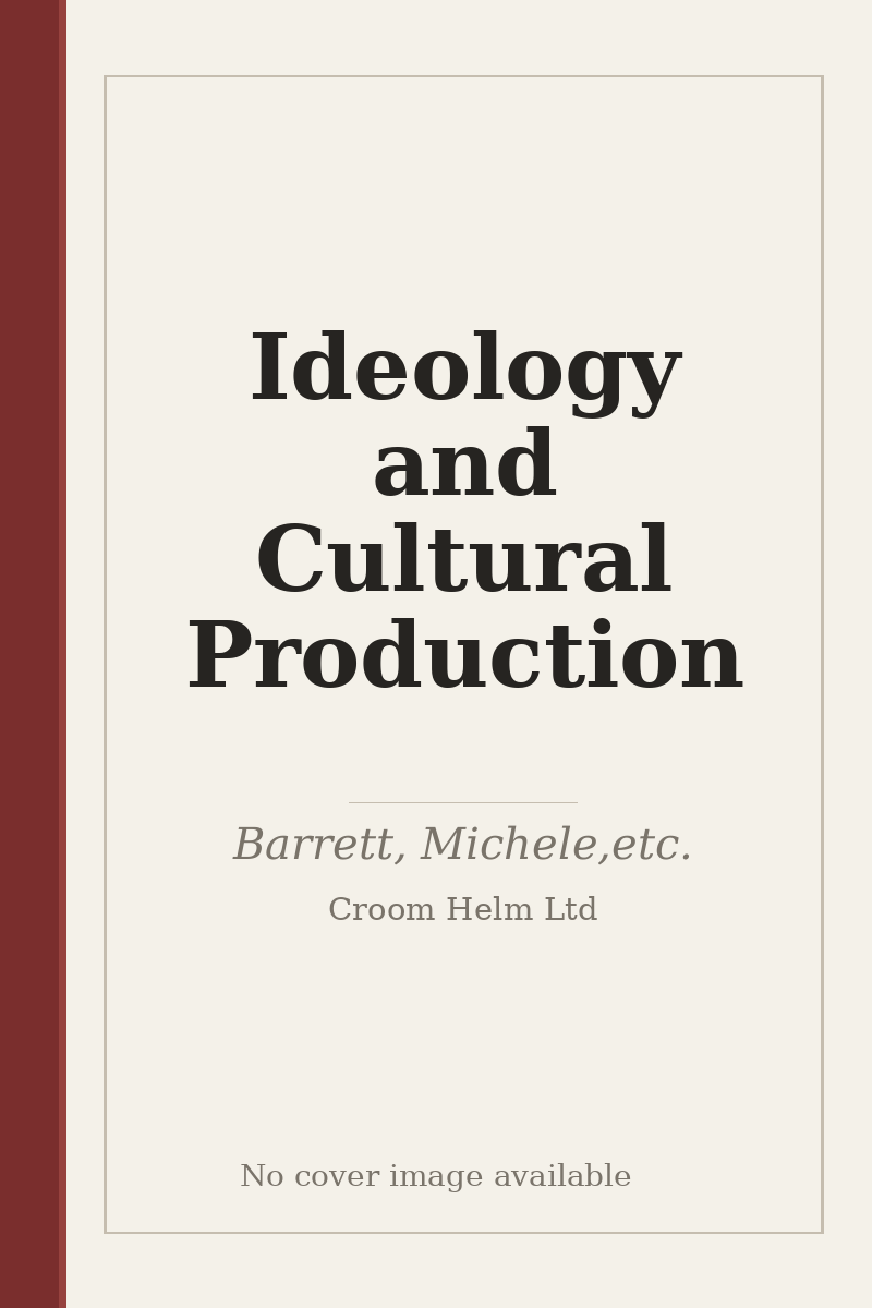 Ideology and Cultural Production - no cover image available