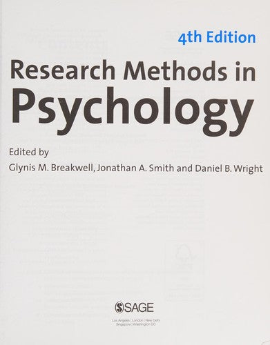 Research Methods in Psychology