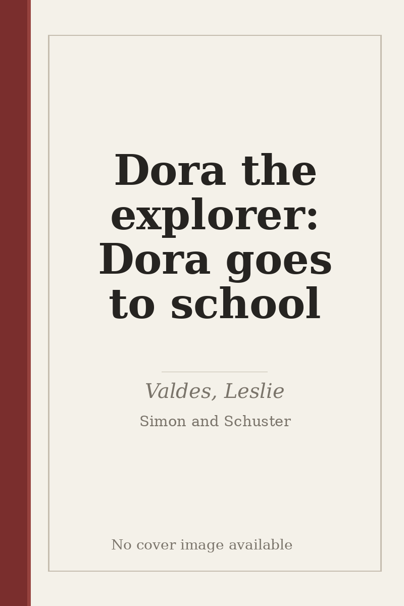 Dora the explorer: Dora goes to school - no cover image available