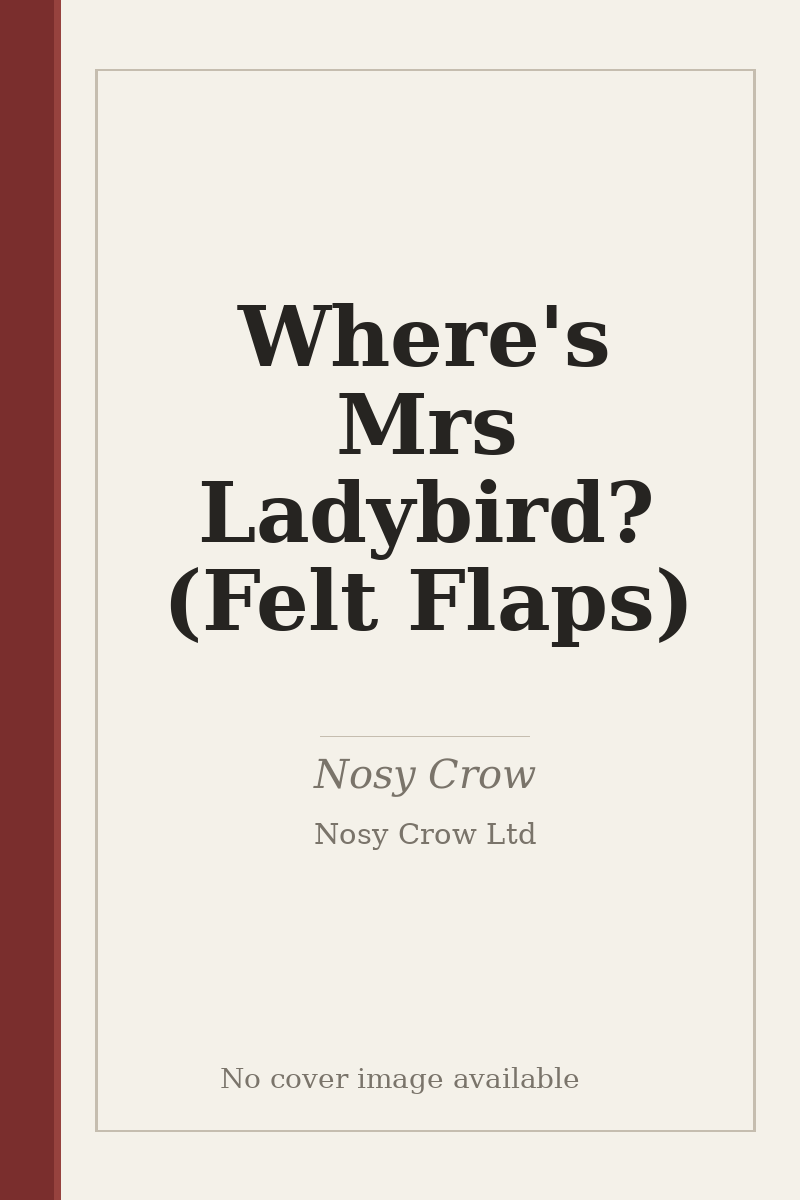Where's Mrs Ladybird? (Felt Flaps) - no cover image available