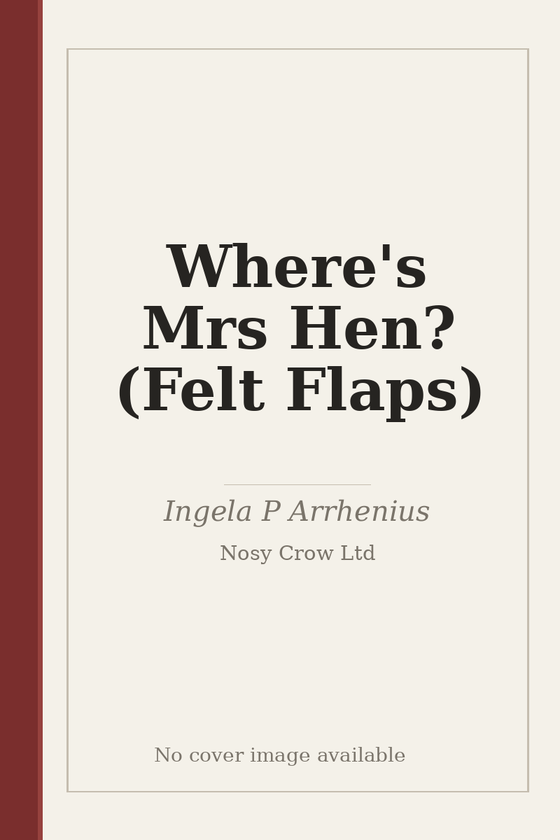 Where's Mrs Hen? (Felt Flaps) - no cover image available