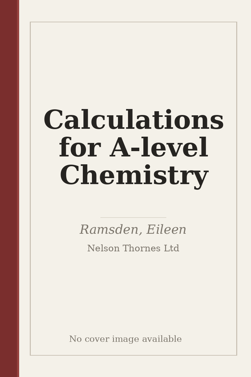 Calculations for A-level Chemistry - no cover image available